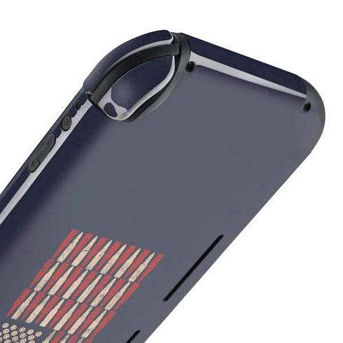 Blue Bullet American Flag Nintendo Switch Lite Skin